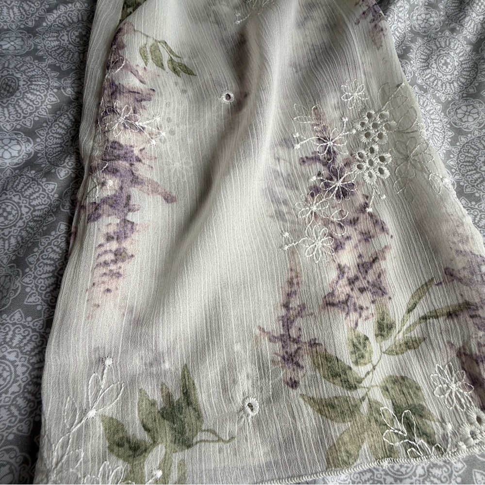 Francesca’s Embroidered Floral Kimono Size L/XL New with Tags - Picture 6 of 10